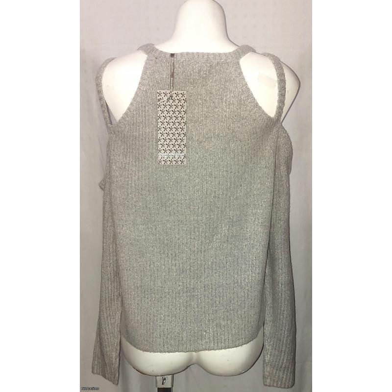 exgirlfriend Ribbed Off Shoulder Pullover (Grey-L) - Listing B691