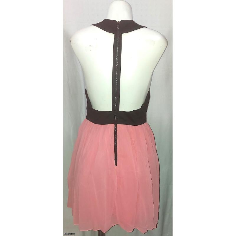 Casting LA Skater Skirt Style Dress (L - Coral/Black) - Listing #B962L
