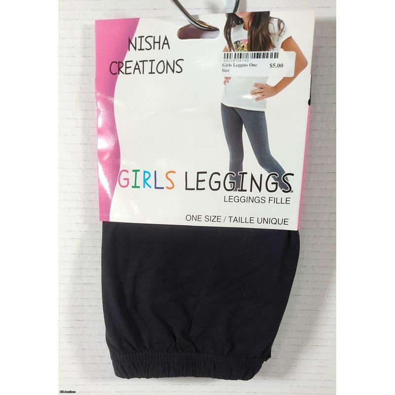 NISHA Creations Girls Black Legging One Size  -  Listing B313