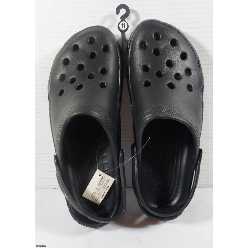 If the Shoe Fits Croc Style Clogs with Heel Support Strap (11- Black)  -  Listing B233A