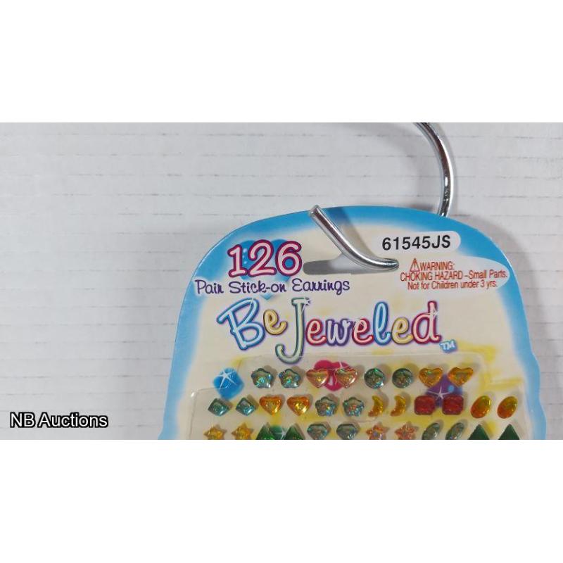 BeJeweled 126 Pairs Stick On Earrings (Ages 3+) - Listing #B45JS