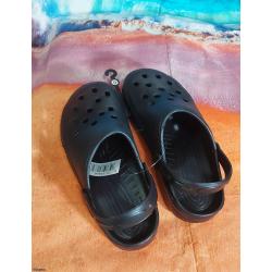 If the Shoe Fits Croc Style Clogs with Heel Support Strap (9- Black)  -  Listing BCRO9