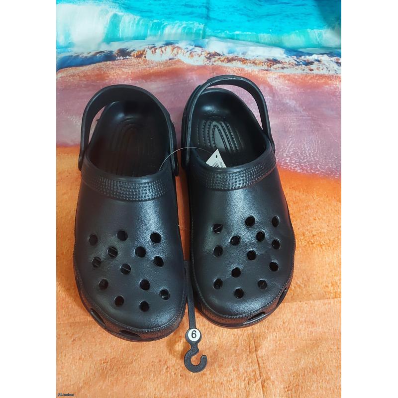 If the Shoe Fits Croc Style Clogs with Heel Support Strap (9- Black)  -  Listing BCRO9