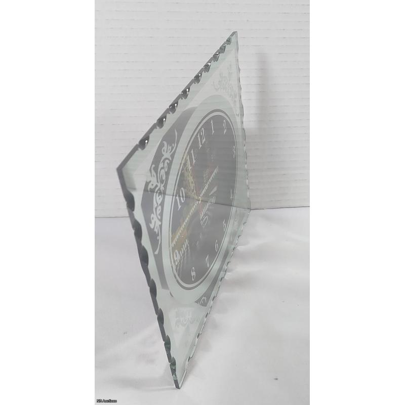 Muslim Mirror Glass Tabletop Analog Clock  -  Listing BMUSC