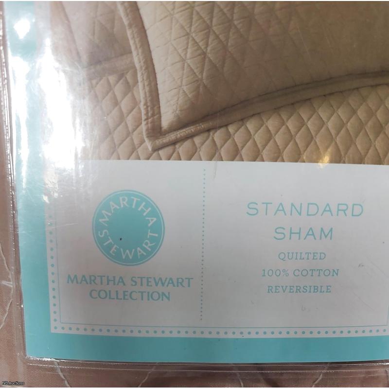 Martha Stewart 100% Cotton Quilted Standard Sham 51cm x 71cm - Listing C1R3-05