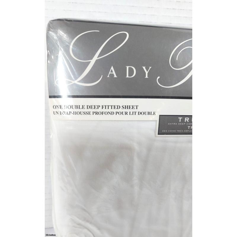 Lady Pepperell Luxury 200 Percale Deep Fitted Sheet 137 x 190cm Double/Full-  Listing C1R4-03