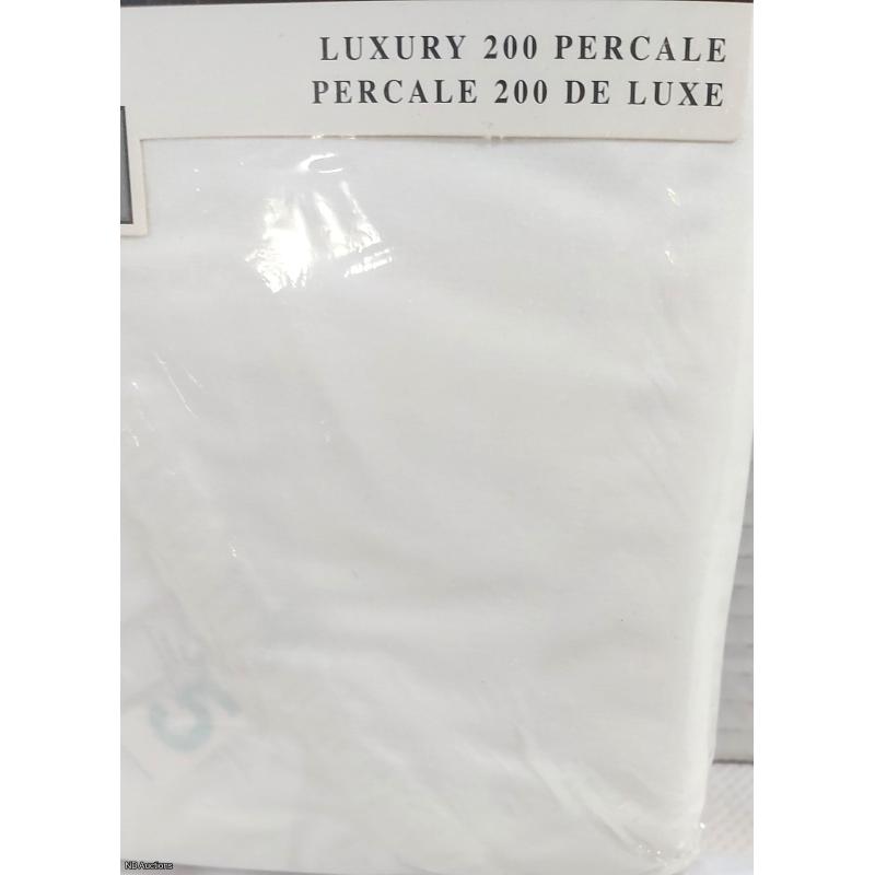 Lady Pepperell Luxury 200 Percale Deep Fitted Sheet 137 x 190cm Double/Full-  Listing C1R4-03
