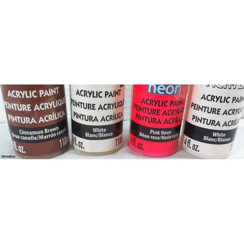 Set of 4 DecoArt Crafters Acrylic Paint 118ml/ea.  -  Listing C1R4-05