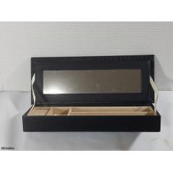 Snakeskin Leather Mirrored Jewelry Box 32cm L x 13cm W - Listing C2R4-02