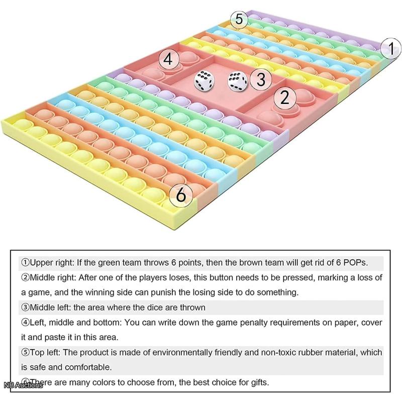 Silicone Push Pop It Fidget Toy Bubble Chess Board - Listing BAZ1