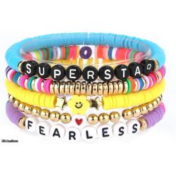 Taylor Lover Bracelet Set Fearless Superstar Tour (5pc)- Listing# B8234